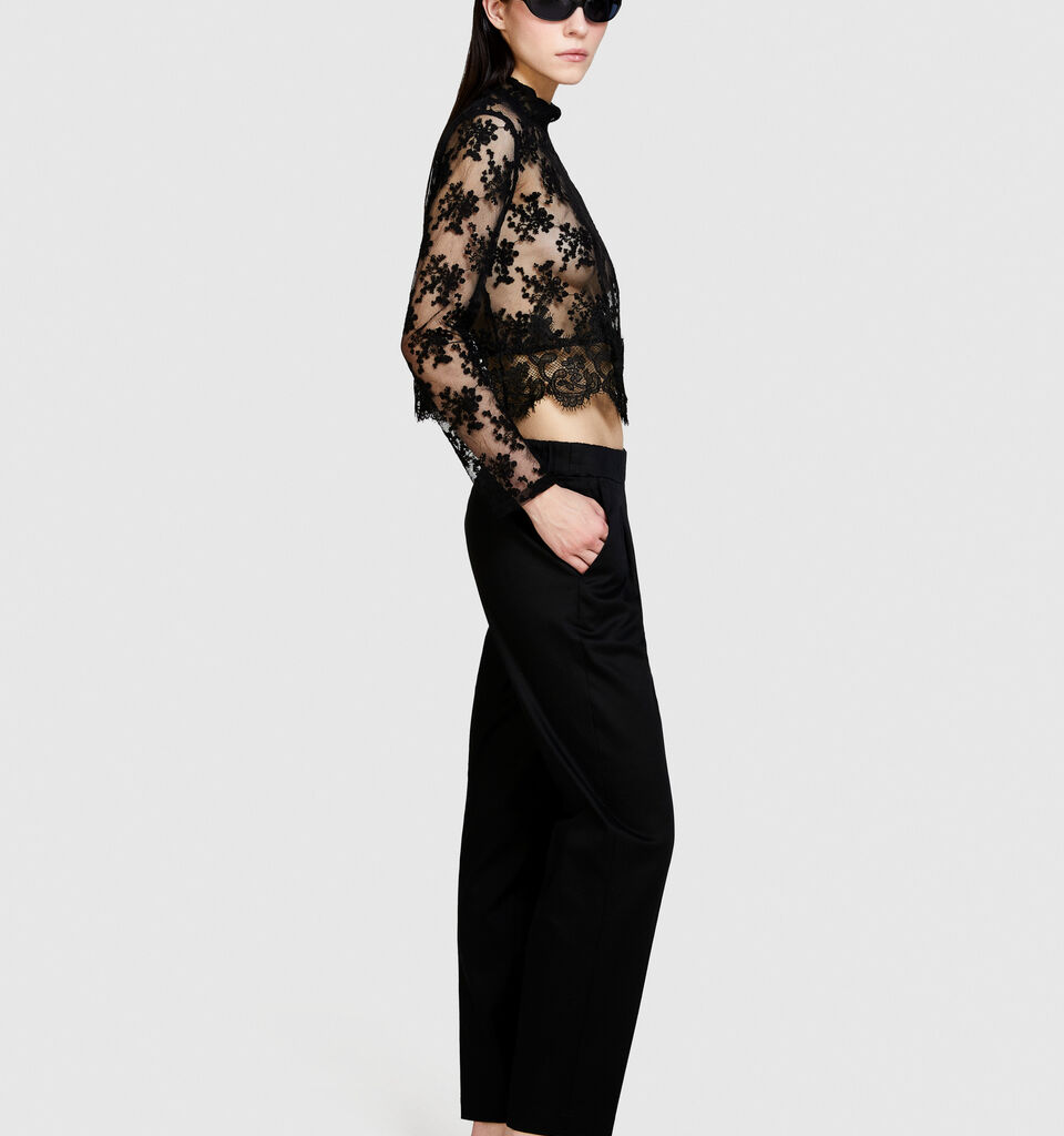 Solid color joggers - women's joggers - Black | Sisley image number 2